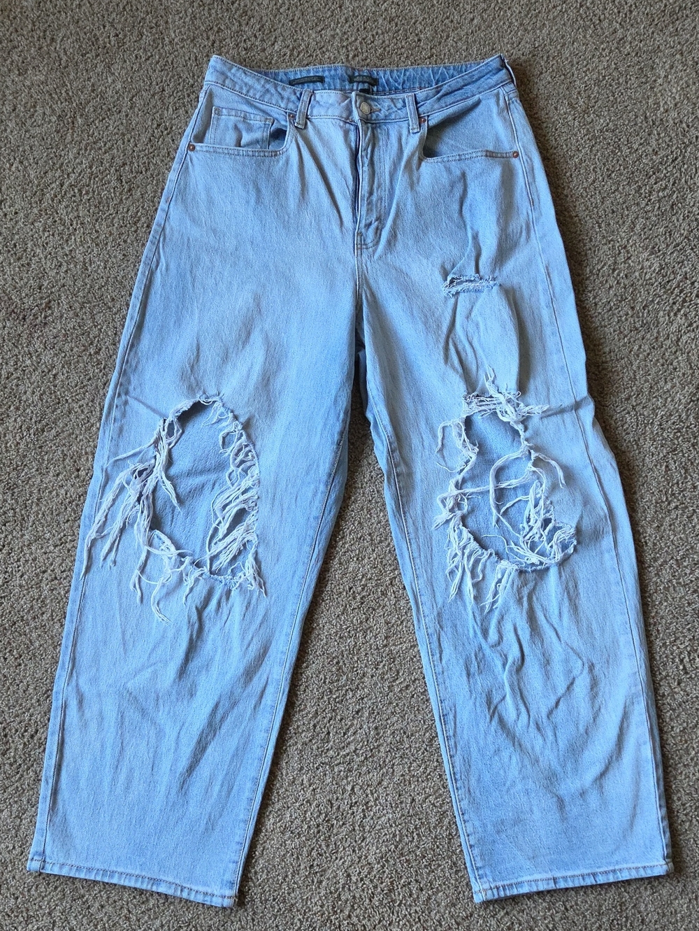 wild fable Light Blue Distressed Baggy Jeans